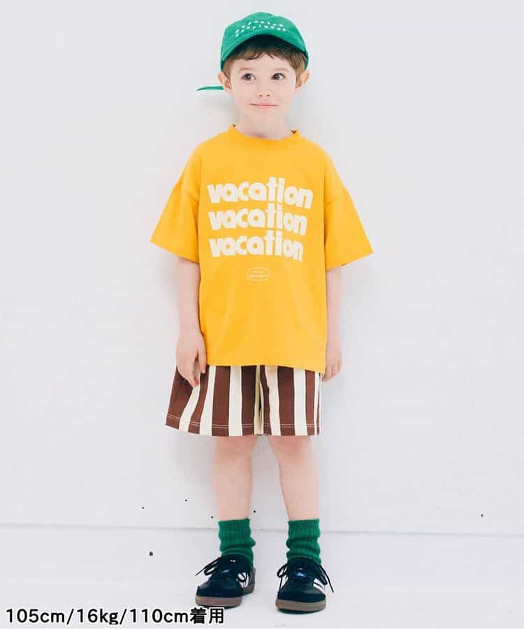 Japanese children's clothing p.prem#r letter print short-sleeved top 80-140cm boys/girls summer TOPS