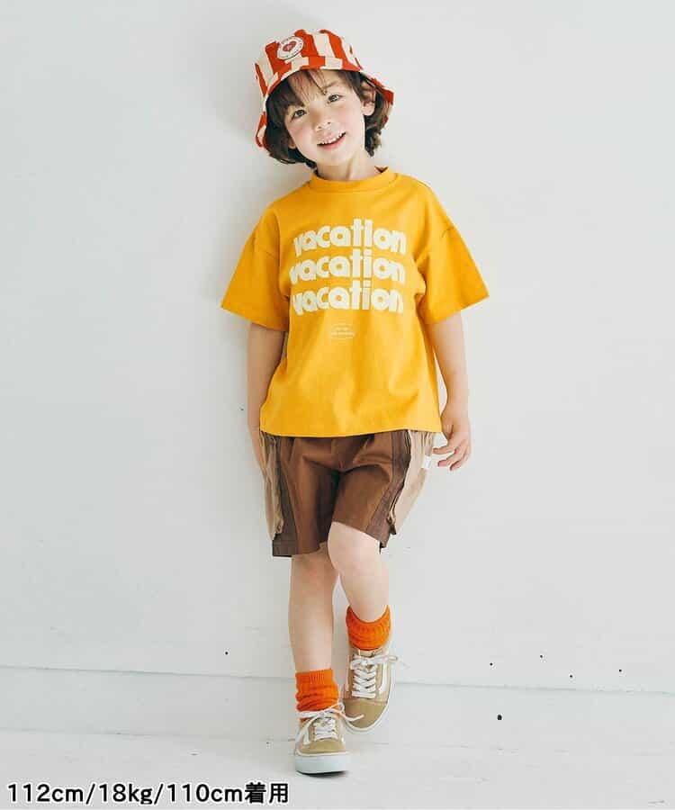 Japanese children's clothing p.prem#r letter print short-sleeved top 80-140cm boys/girls summer TOPS