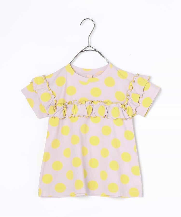Japanese children's clothing p.prem#r ruffled short-sleeved top 80-140cm girls summer TOPS