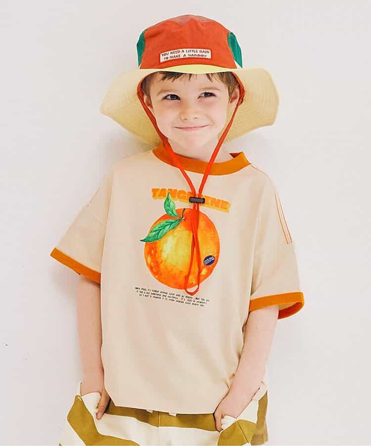 Japanese children's clothing p.prem#r fruit print top 80-140cm boys/girls summer TOPS
