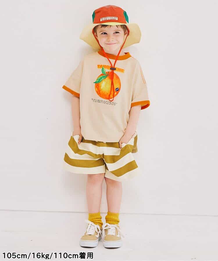 Japanese children's clothing p.prem#r fruit print top 80-140cm boys/girls summer TOPS