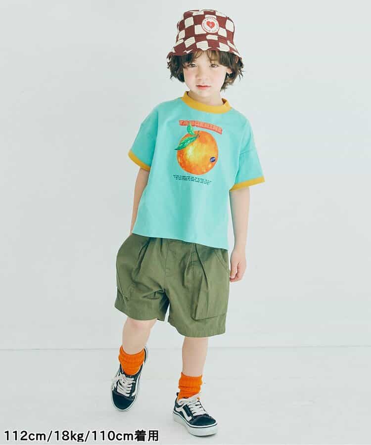 Japanese children's clothing p.prem#r fruit print top 80-140cm boys/girls summer TOPS