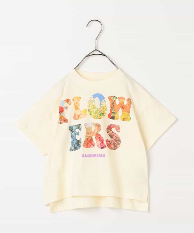 Japanese children's clothing p.prem#r FLOWERS printed tops 80-140cm boys/girls summer TOPS