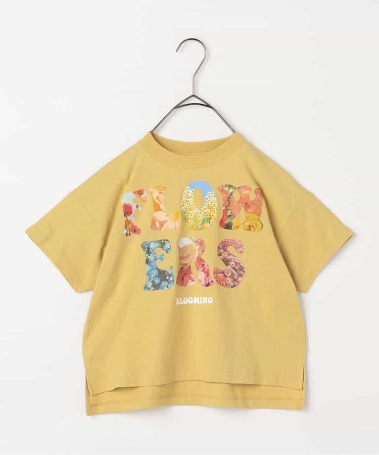 Japanese children's clothing p.prem#r FLOWERS printed tops 80-140cm boys/girls summer TOPS