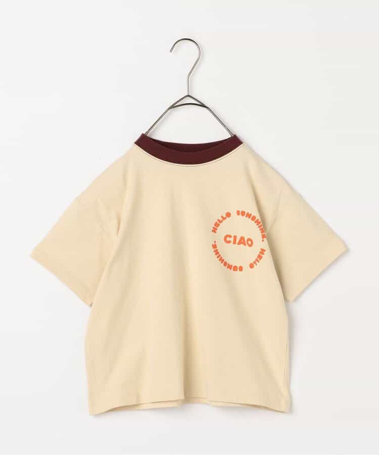Japanese children's clothing p.prem#r letter print short-sleeved top 80-140cm boys/girls summer TOPS