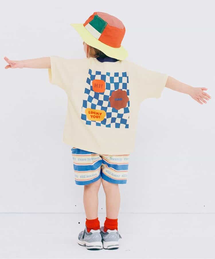 Japanese children's clothing p.prem#r letter print short-sleeved top 80-140cm boys/girls summer TOPS