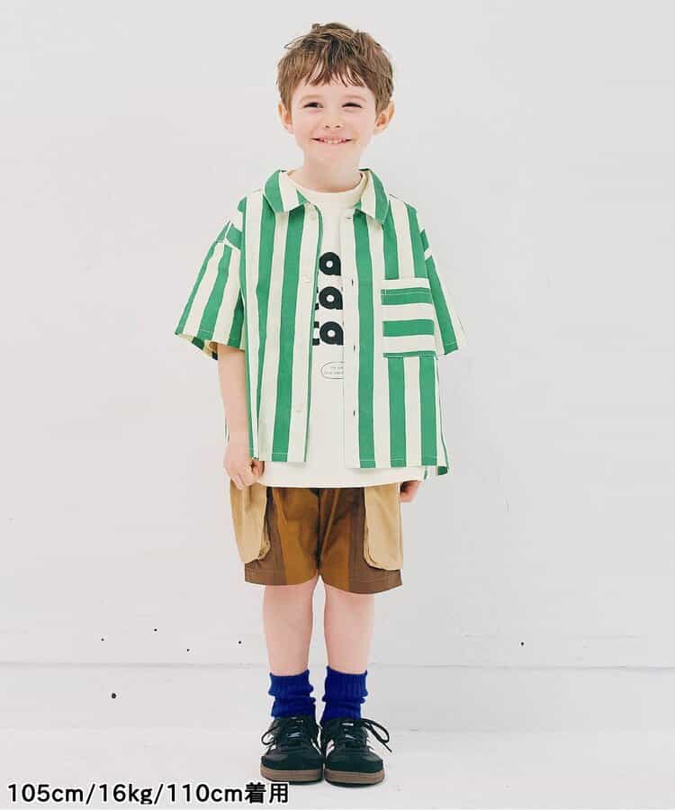 Japanese children's clothing p.prem#r summer shirt 80-140cm boys summer TOPS