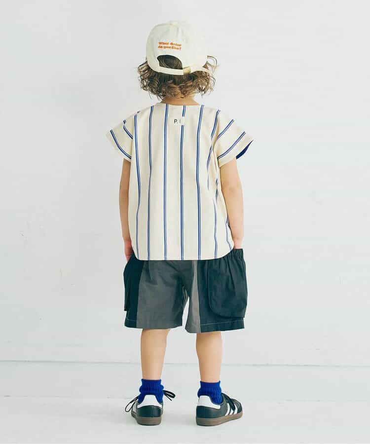 Japanese children's clothing p.prem#r striped sleeveless top 80-140cm boys' summer TOPS