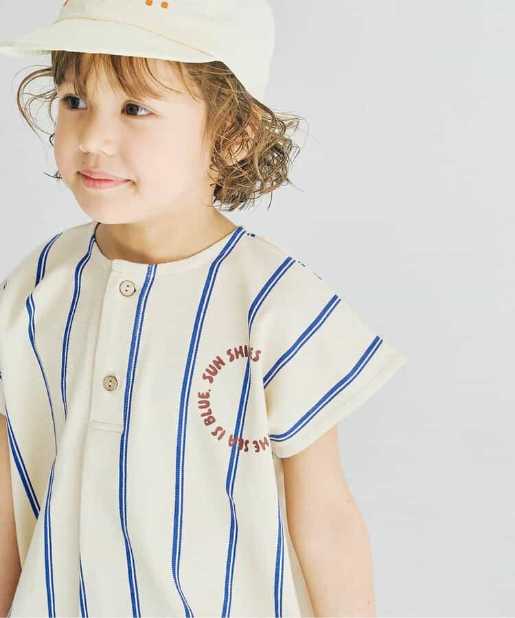 Japanese children's clothing p.prem#r striped sleeveless top 80-140cm boys' summer TOPS