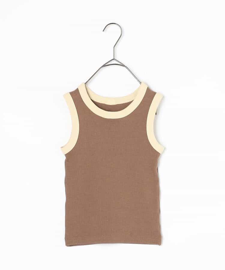 Japanese children's clothing p.prem#r simple ribbed vest 80-140cm boys' summer TOPS