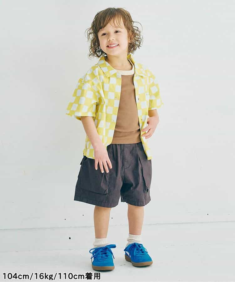 Japanese children's clothing p.prem#r simple ribbed vest 80-140cm boys' summer TOPS