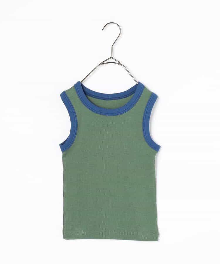 Japanese children's clothing p.prem#r simple ribbed vest 80-140cm boys' summer TOPS