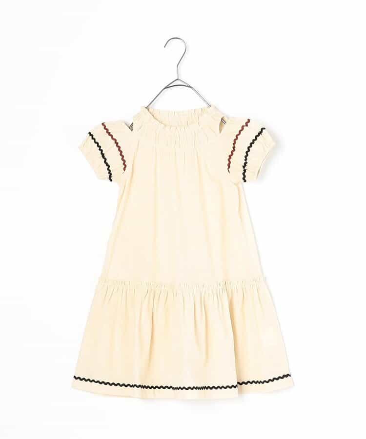 Japanese children's clothing p.prem#r off-the-shoulder short-sleeved dress 80-140cm girls summer dresses