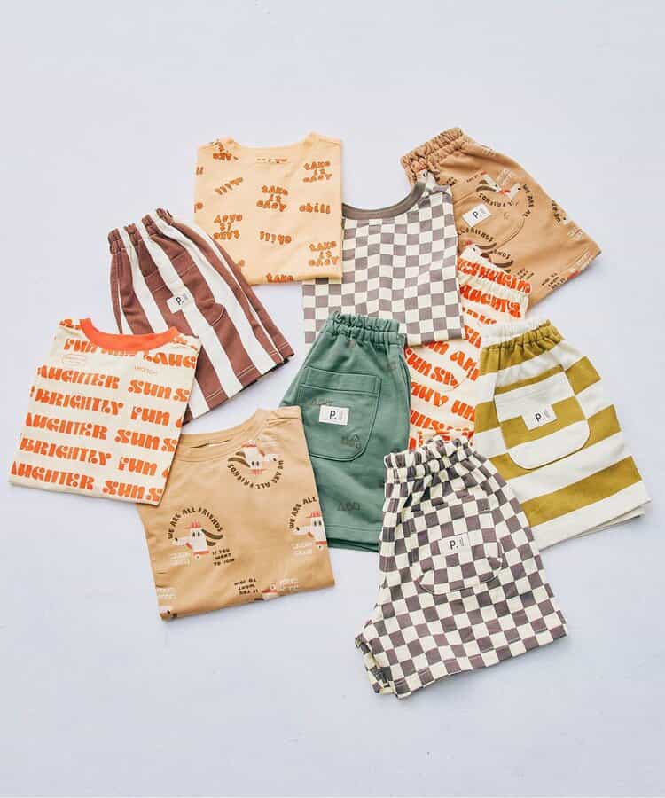 Japanese children's clothing p.prem#r casual shorts 80-140cm boys/girls summer PANTS