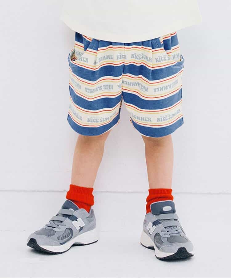 Japanese children's clothing p.prem#r striped shorts 80-140cm boys' summer PANTS