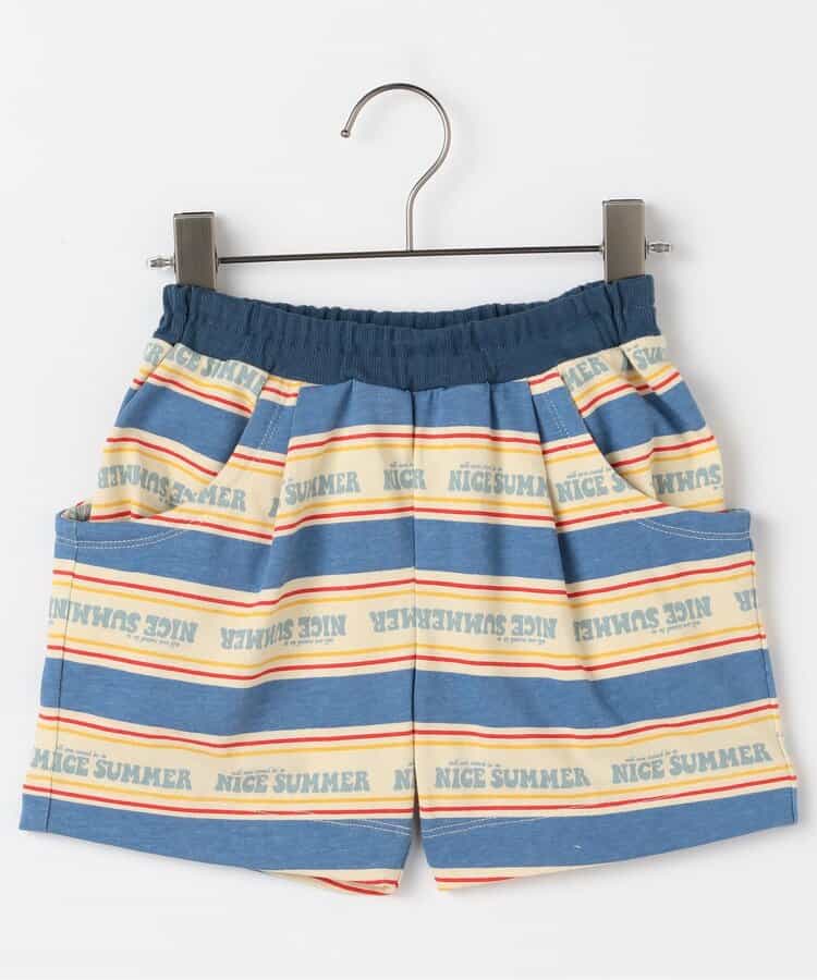 Japanese children's clothing p.prem#r striped shorts 80-140cm boys' summer PANTS