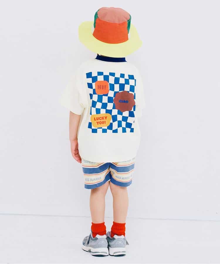Japanese children's clothing p.prem#r striped shorts 80-140cm boys' summer PANTS