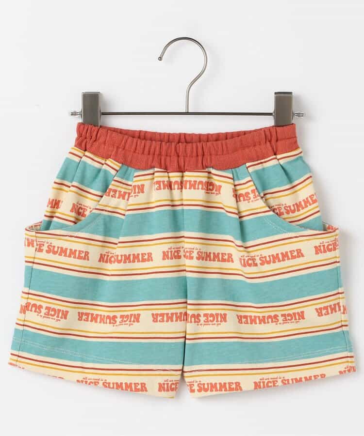 Japanese children's clothing p.prem#r striped shorts 80-140cm boys' summer PANTS