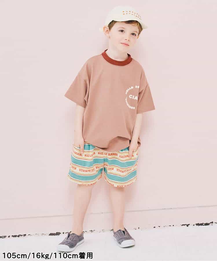 Japanese children's clothing p.prem#r striped shorts 80-140cm boys' summer PANTS