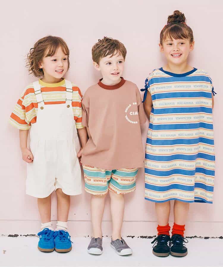 Japanese children's clothing p.prem#r striped shorts 80-140cm boys' summer PANTS