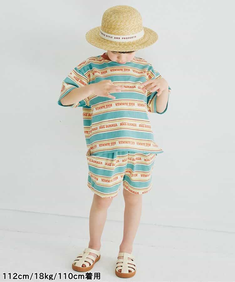 Japanese children's clothing p.prem#r striped shorts 80-140cm boys' summer PANTS