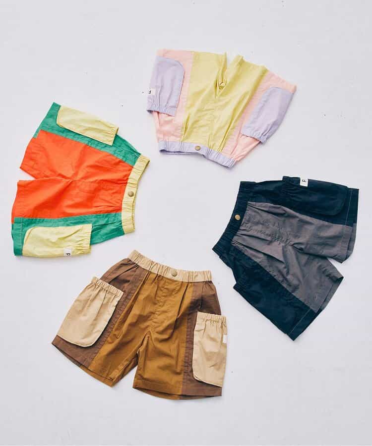 Japanese children's clothing p.prem#r work shorts 80-140cm boys' summer PANTS
