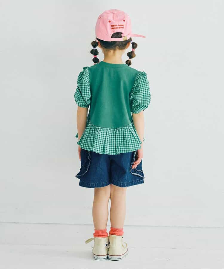 Japanese children's clothing p.prem#r lace pocket shorts 80-140cm girls summer TOPS