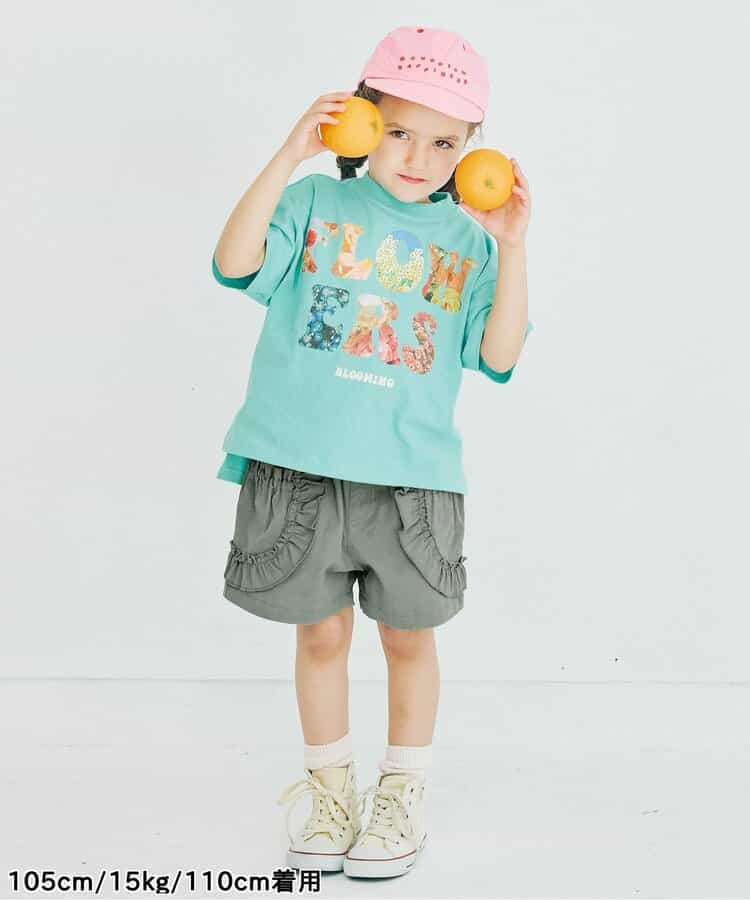 Japanese children's clothing p.prem#r lace pocket shorts 80-140cm girls summer TOPS