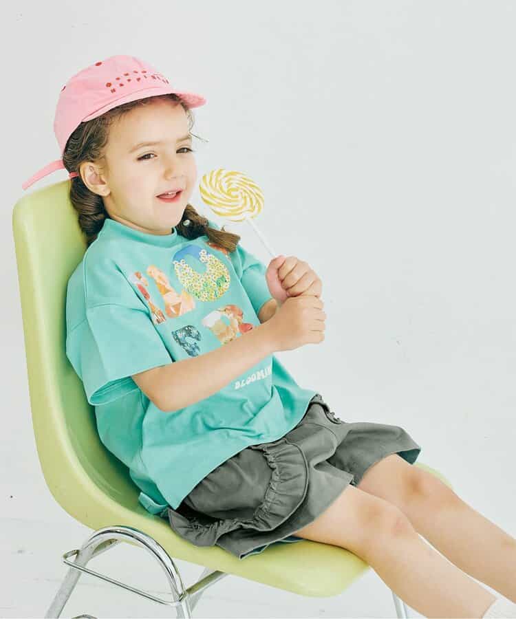 Japanese children's clothing p.prem#r lace pocket shorts 80-140cm girls summer TOPS