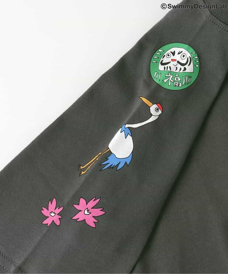 Japanese children's clothing FOKIDS × Swimmy DesignLab COME ON FU!! T-shirts 80-140cm for boys and girls, spring TOPS. Other brand children's clothing