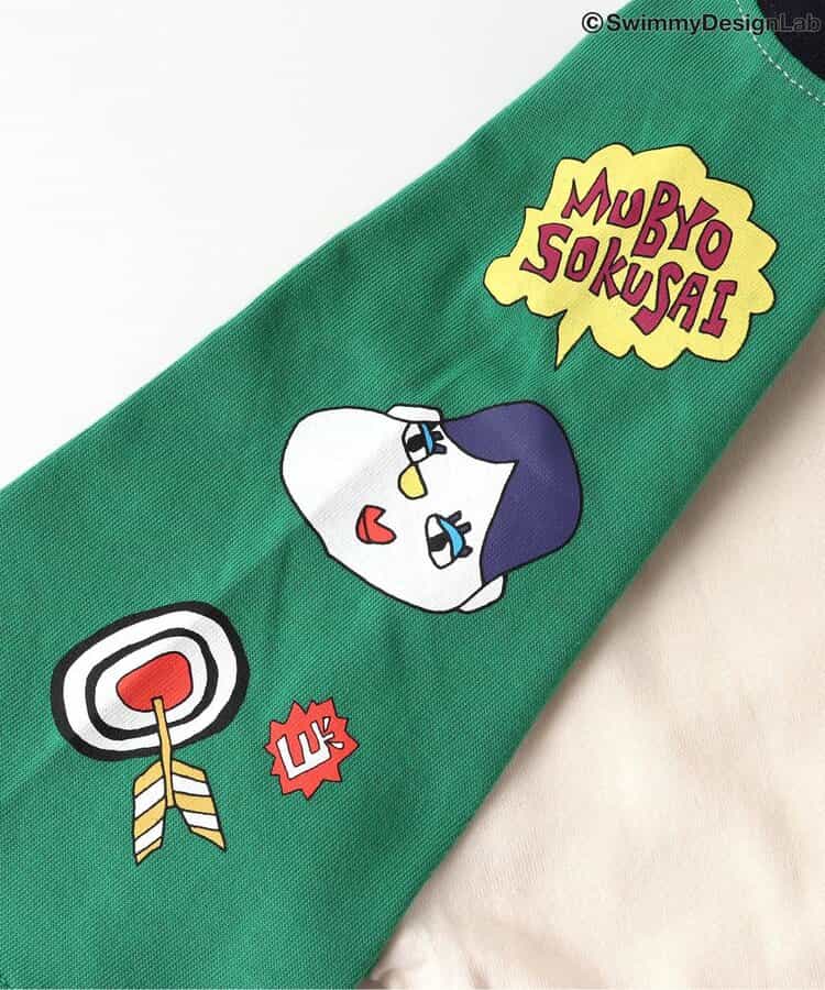 Japanese children's clothing FOKIDS × Swimmy DesignLab COME ON FU!! T-shirts 80-140cm for boys and girls, spring TOPS. Other brand children's clothing