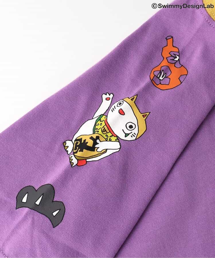 Japanese children's clothing FOKIDS × Swimmy DesignLab COME ON FU!! T-shirts 80-140cm for boys and girls, spring TOPS. Other brand children's clothing