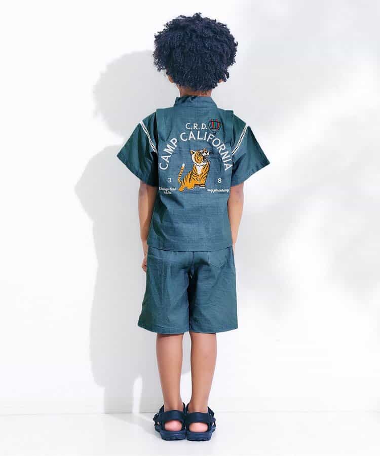 Japanese children's clothing FOKIDS TORASAN! JINBEI! Jinbei Japanese Kimono 80-140cm Boys Summer Other Brand Children's Clothing TOPS PANTS Japanese Summer Festival Special