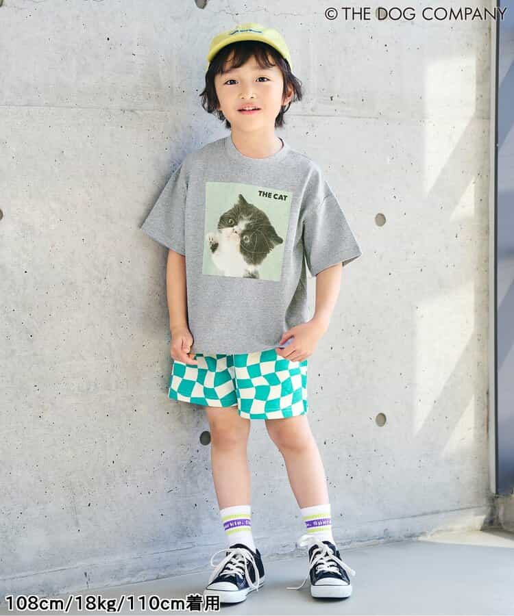 FOKIDS x THE DOG Japanese Children's Clothing: Printed Short-Sleeved Top (80-140cm) for Boys and Girls (Summer) (Other Brands)
