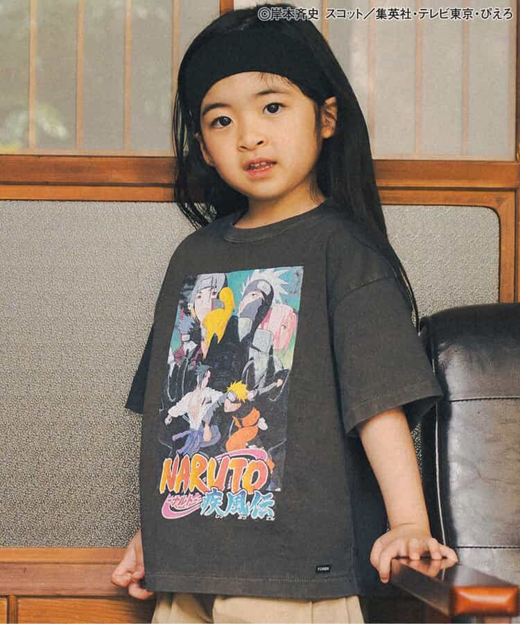 FOKIDS x NARUTO - Japan-made printed short-sleeved tops (100-140cm) for boys and girls. Summer other brand children's clothing TOPS