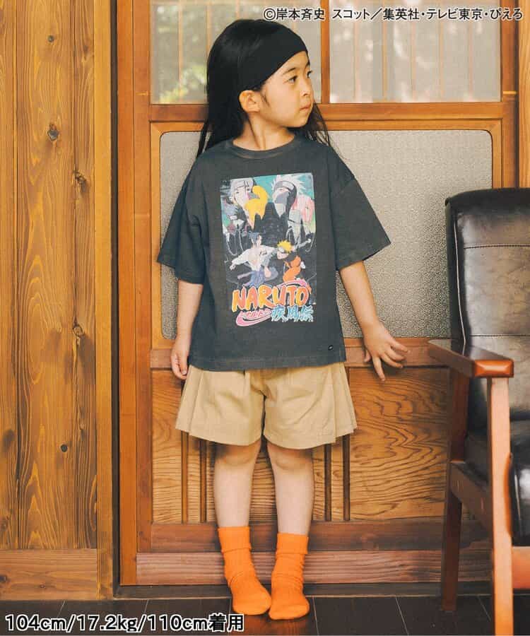 FOKIDS x NARUTO - Japan-made printed short-sleeved tops (100-140cm) for boys and girls. Summer other brand children's clothing TOPS