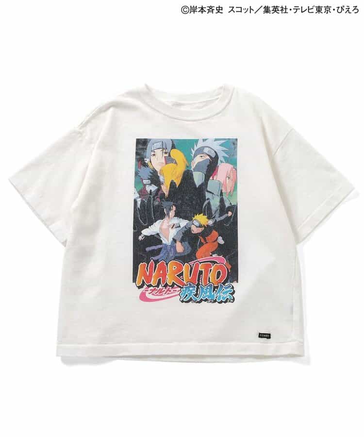 FOKIDS x NARUTO - Japan-made printed short-sleeved tops (100-140cm) for boys and girls. Summer other brand children's clothing TOPS