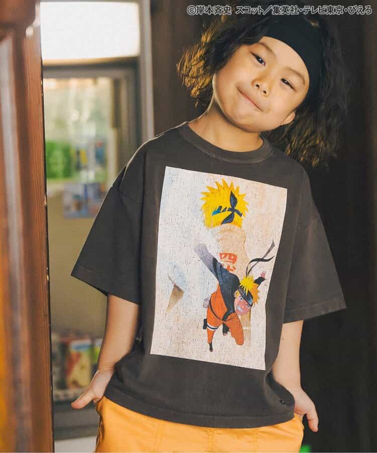 FOKIDS x NARUTO - Japan-made printed short-sleeved tops (100-140cm) for boys and girls. Summer other brand children's clothing TOPS