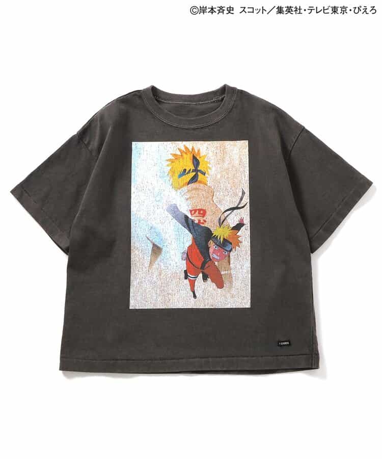 FOKIDS x NARUTO - Japan-made printed short-sleeved tops (100-140cm) for boys and girls. Summer other brand children's clothing TOPS