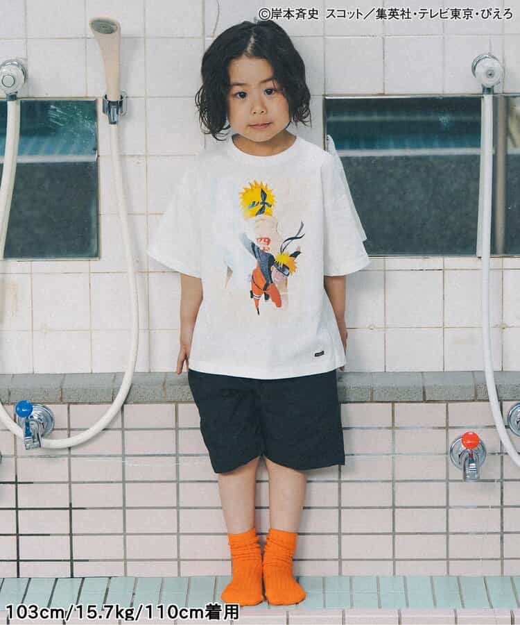 FOKIDS x NARUTO - Japan-made printed short-sleeved tops (100-140cm) for boys and girls. Summer other brand children's clothing TOPS