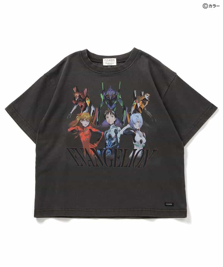 FOKIDS Japan x Neon Genesis Evangelion Print Short-Sleeve Top (100-140cm) for Boys/Girls Summer Other Brands TOPS