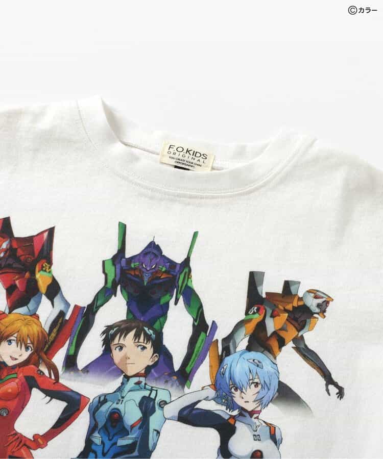 FOKIDS Japan x Neon Genesis Evangelion Print Short-Sleeve Top (100-140cm) for Boys/Girls Summer Other Brands TOPS