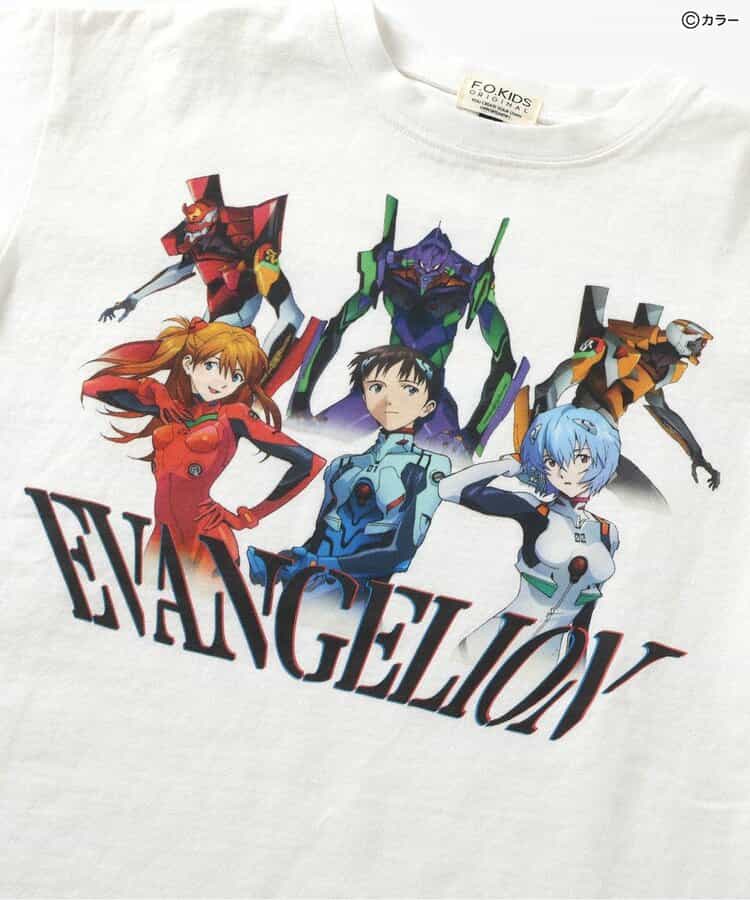 FOKIDS Japan x Neon Genesis Evangelion Print Short-Sleeve Top (100-140cm) for Boys/Girls Summer Other Brands TOPS