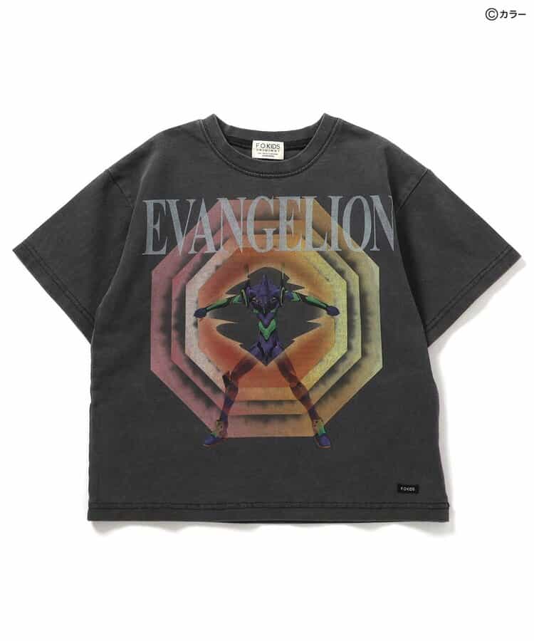 FOKIDS Japan x Neon Genesis Evangelion Print Short-Sleeve Top (100-140cm) for Boys/Girls Summer Other Brands TOPS