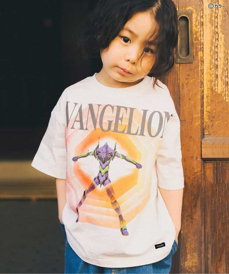 FOKIDS Japan x Neon Genesis Evangelion Print Short-Sleeve Top (100-140cm) for Boys/Girls Summer Other Brands TOPS