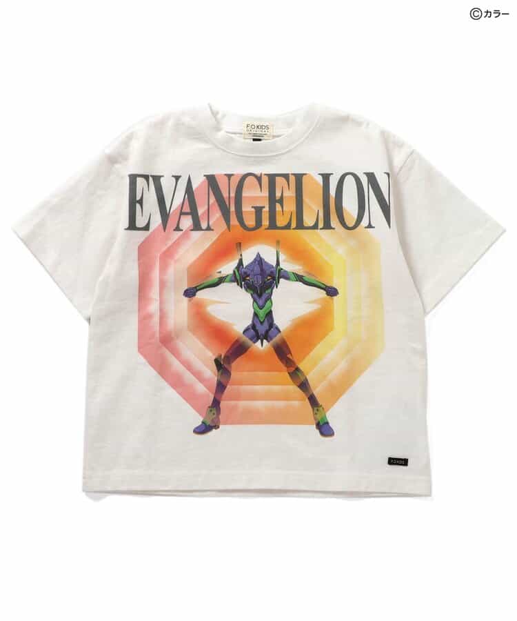 FOKIDS Japan x Neon Genesis Evangelion Print Short-Sleeve Top (100-140cm) for Boys/Girls Summer Other Brands TOPS