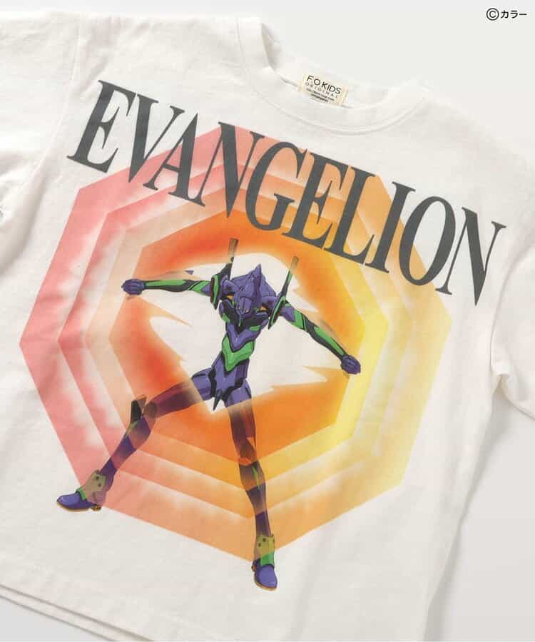 FOKIDS Japan x Neon Genesis Evangelion Print Short-Sleeve Top (100-140cm) for Boys/Girls Summer Other Brands TOPS