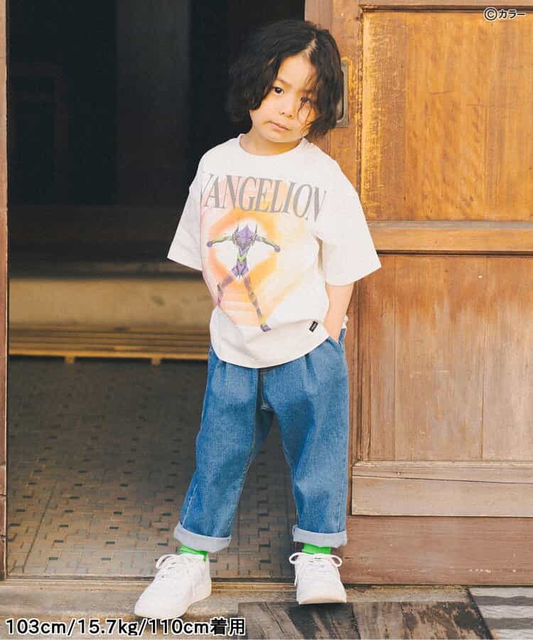FOKIDS Japan x Neon Genesis Evangelion Print Short-Sleeve Top (100-140cm) for Boys/Girls Summer Other Brands TOPS