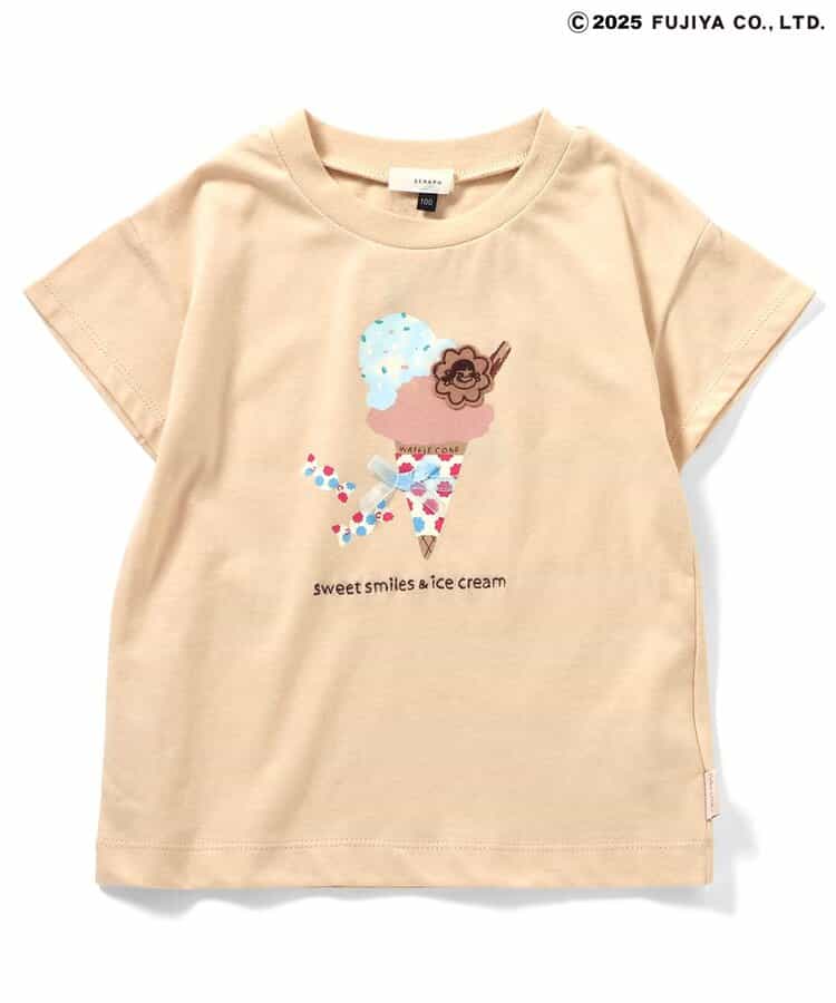 Japanese children's clothing SERAPH x Peko & Poko Milk Girl Print Top 70-140cm Boys/Girls Summer TOPS Other Brand Children's Clothing