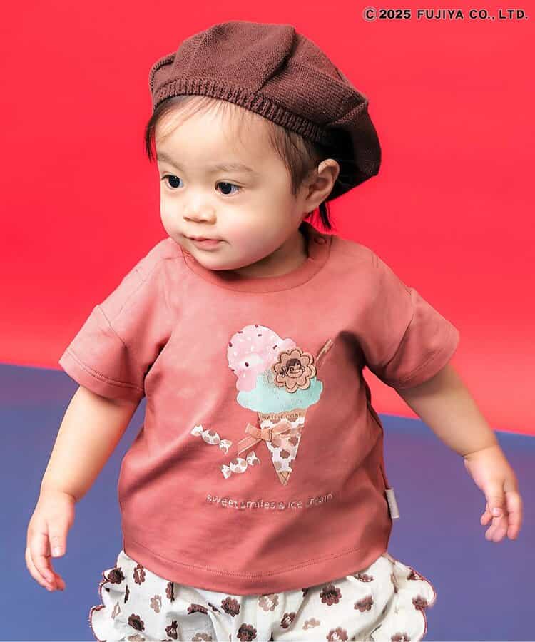 Japanese children's clothing SERAPH x Peko & Poko Milk Girl Print Top 70-140cm Boys/Girls Summer TOPS Other Brand Children's Clothing